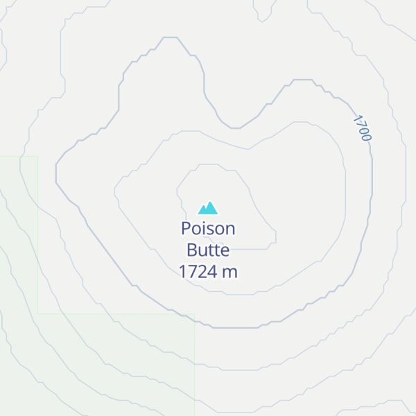 Map of Poison Butte