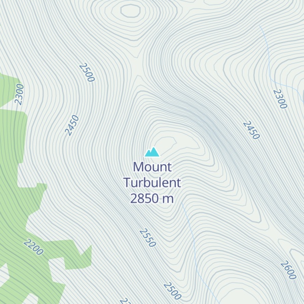 Map of Mount Turbulent
