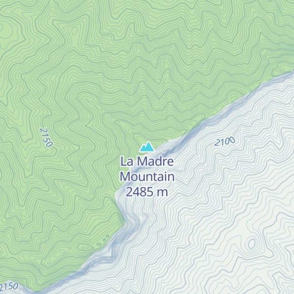 Map of La Madre Mountain
