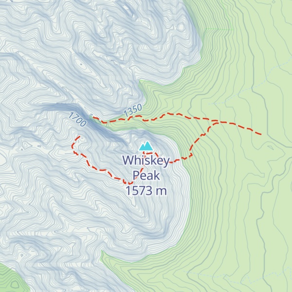 Map of Whiskey Peak