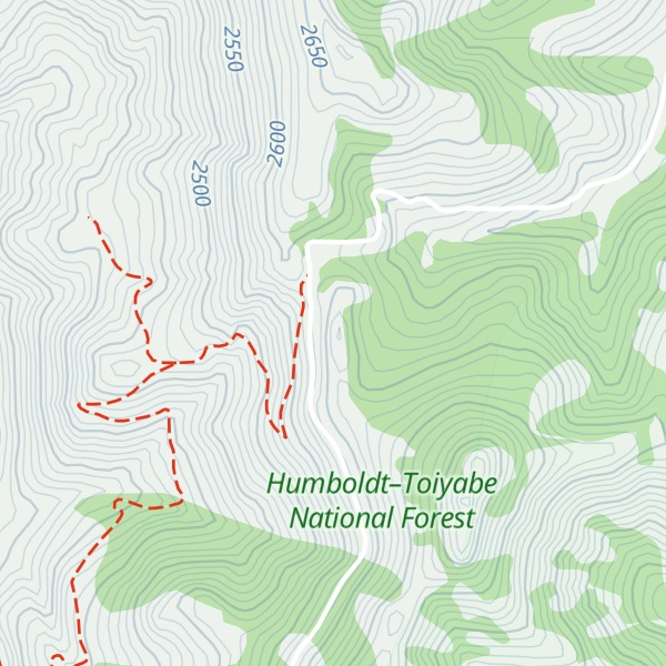 Map of Bear Creek Summit