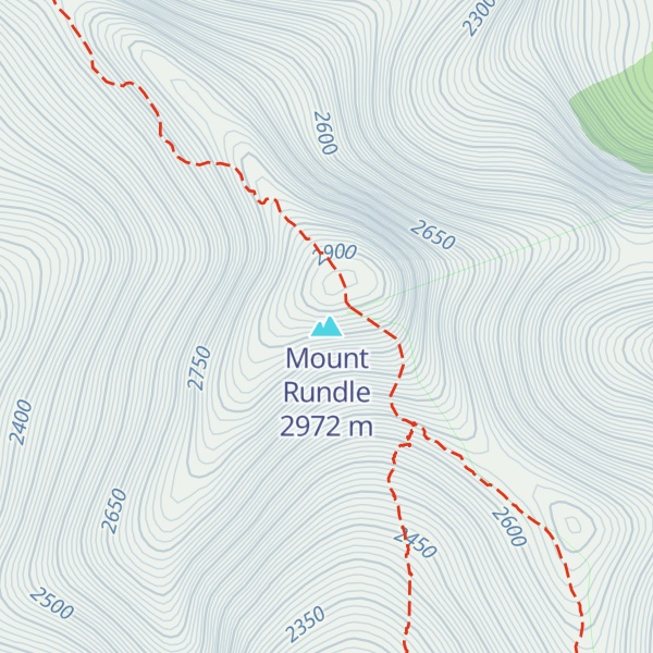 Map of Mount Rundle
