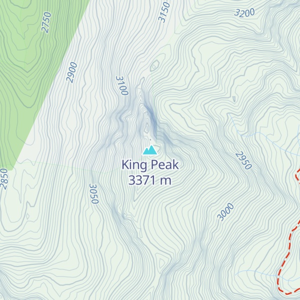 Map of King Peak