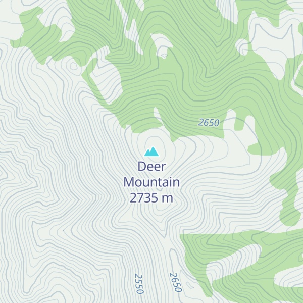 Map of Deer Mountain
