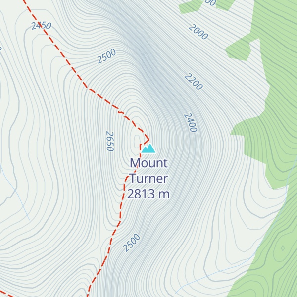 Map of Mount Turner