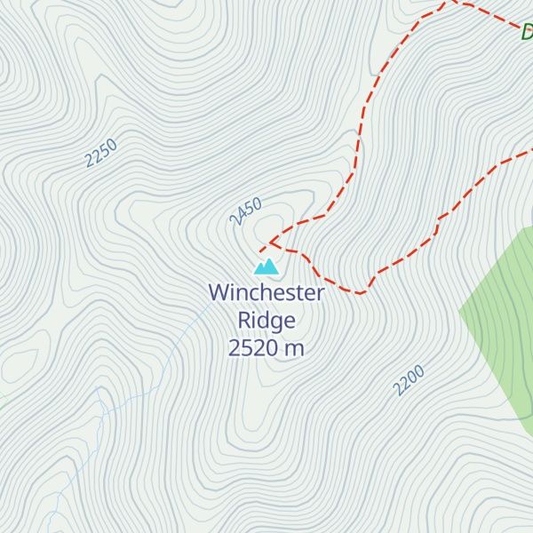 Map of Winchester Ridge