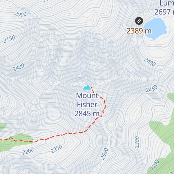 Map of Mount Fisher