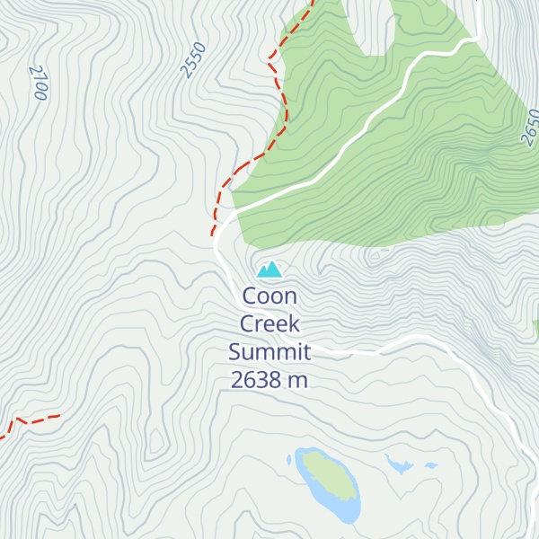 Map of Coon Creek Summit