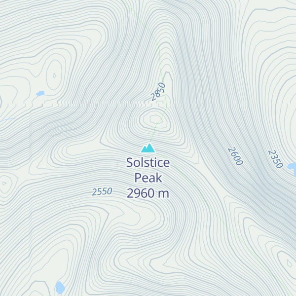 Map of Solstice Peak