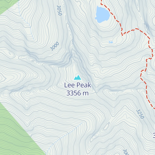 Map of Lee Peak
