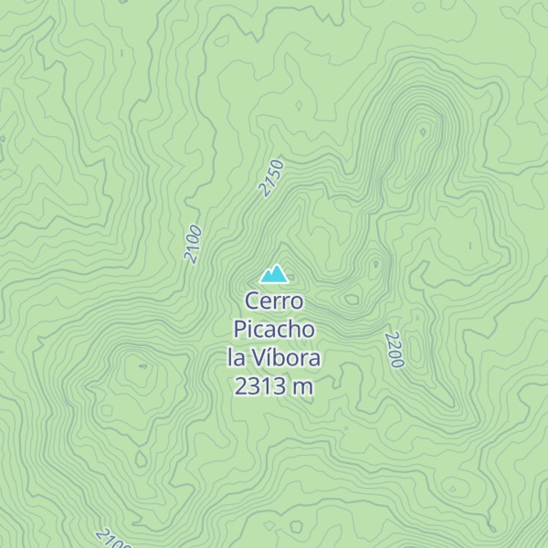 Map of Cerro Picacho la Víbora