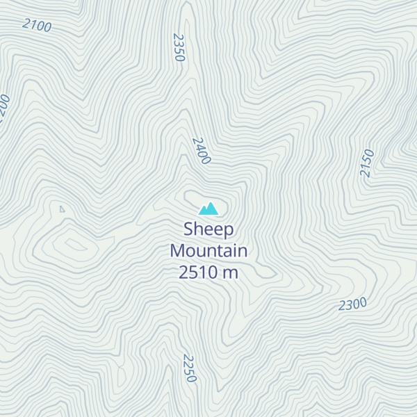 Map of Sheep Mountain