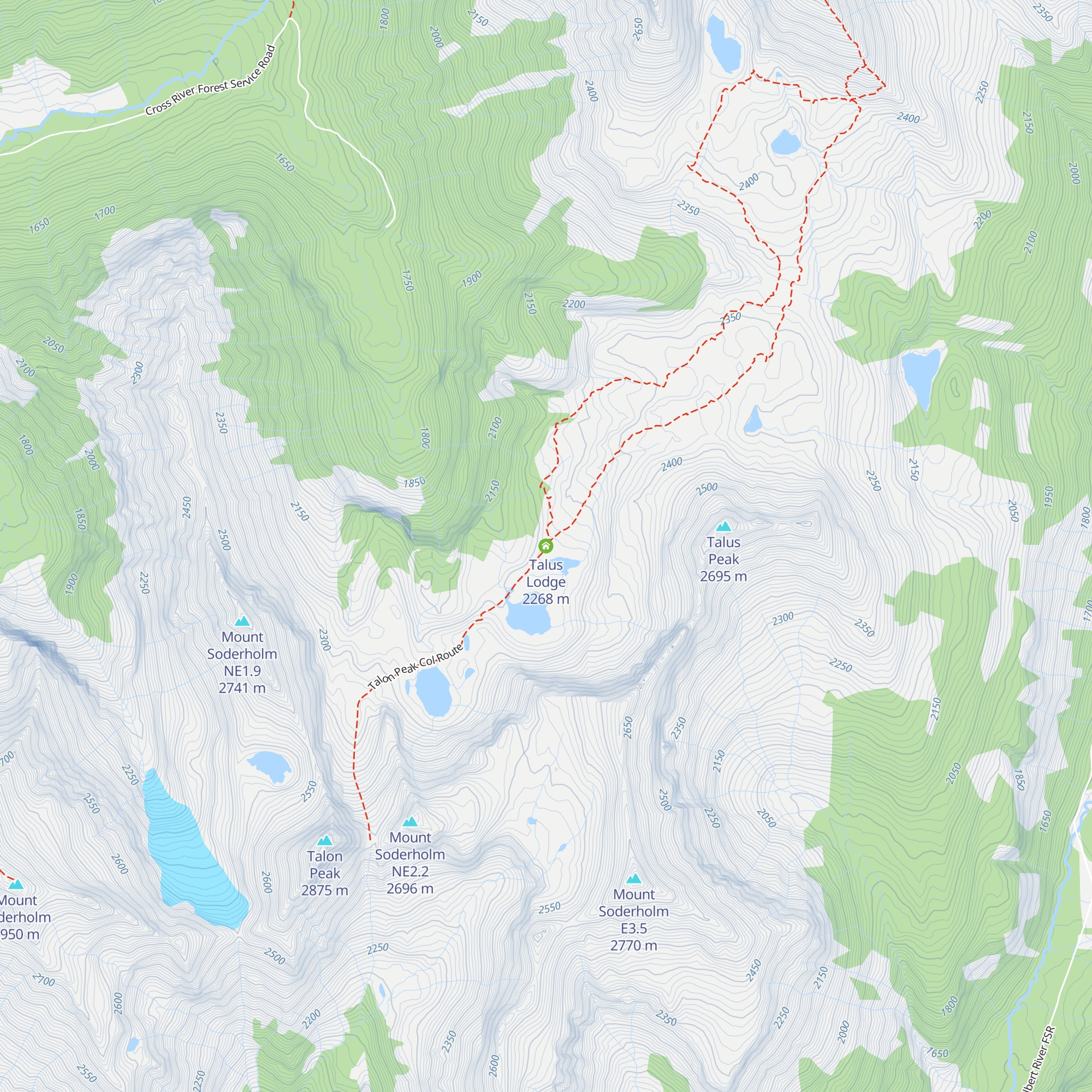 Talus Lodge map