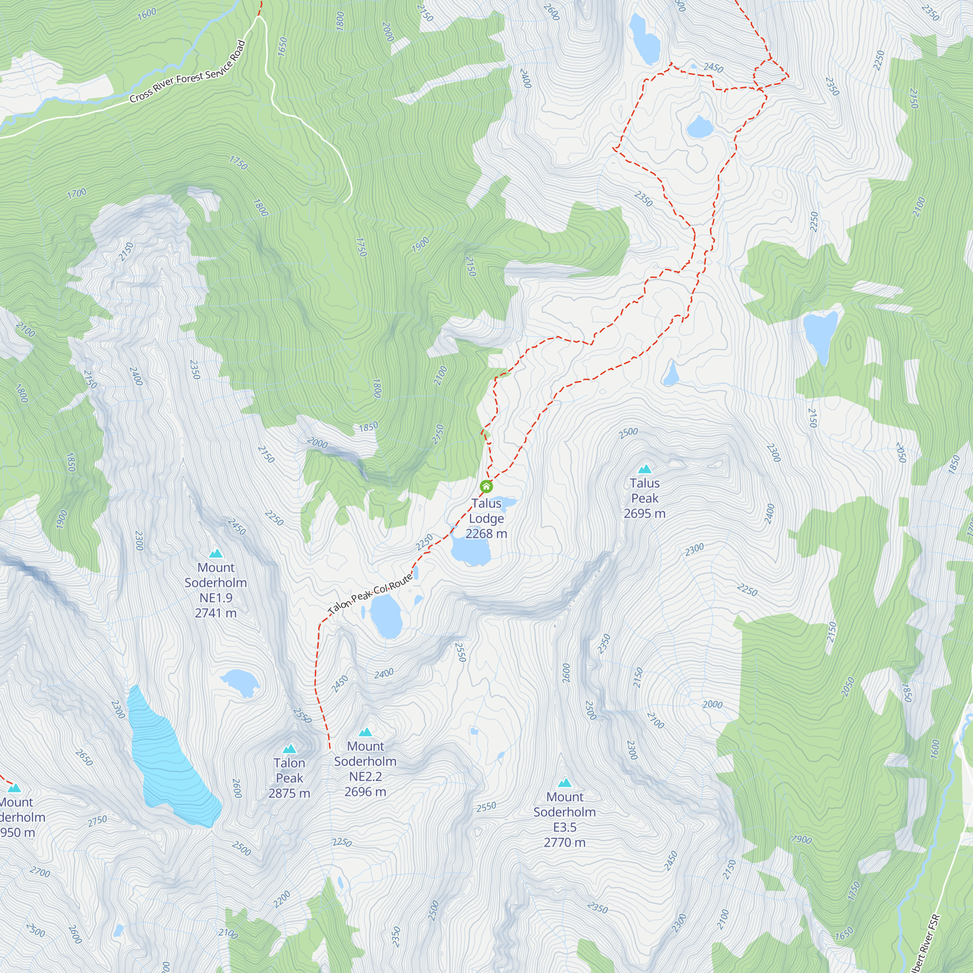 Talus Lodge map