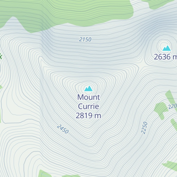 Map of Mount Currie