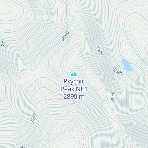 Map of Psychic Peak NE1