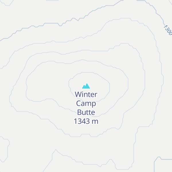 Map of Winter Camp Butte
