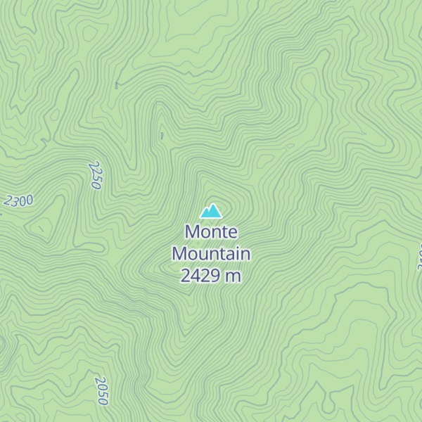 Map of Monte Mountain
