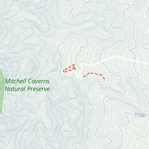 Map of Mitchell Caverns Visitor Center