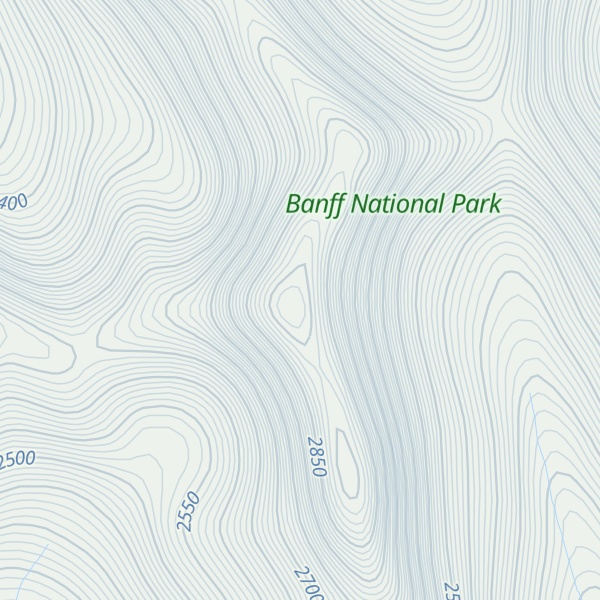 Map of Mount Allenby True Summit
