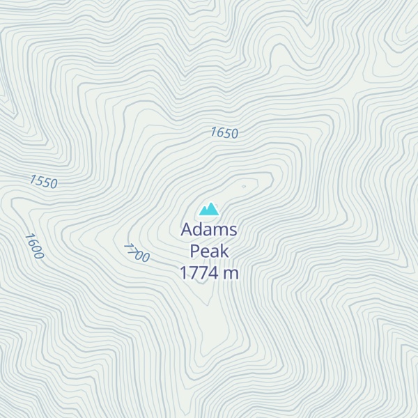 Map of Adams Peak