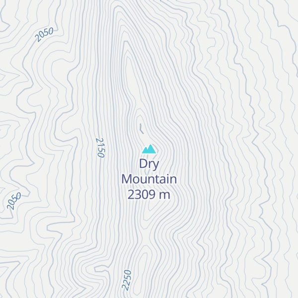 Map of Dry Mountain