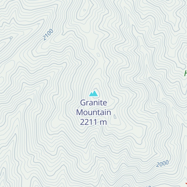 Map of Granite Mountain