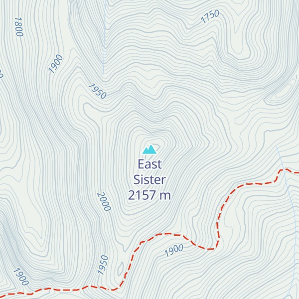 Map of East Sister