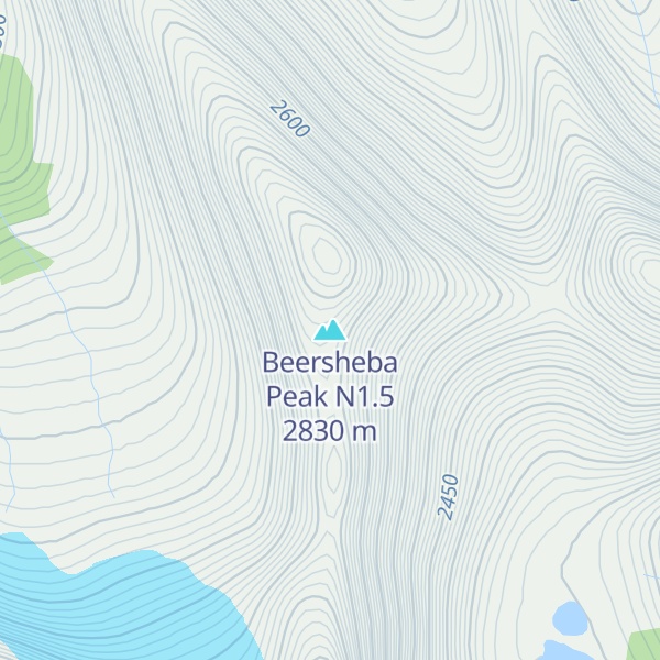 Map of Beersheba Peak N1.5