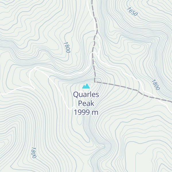 Map of Quarles Peak