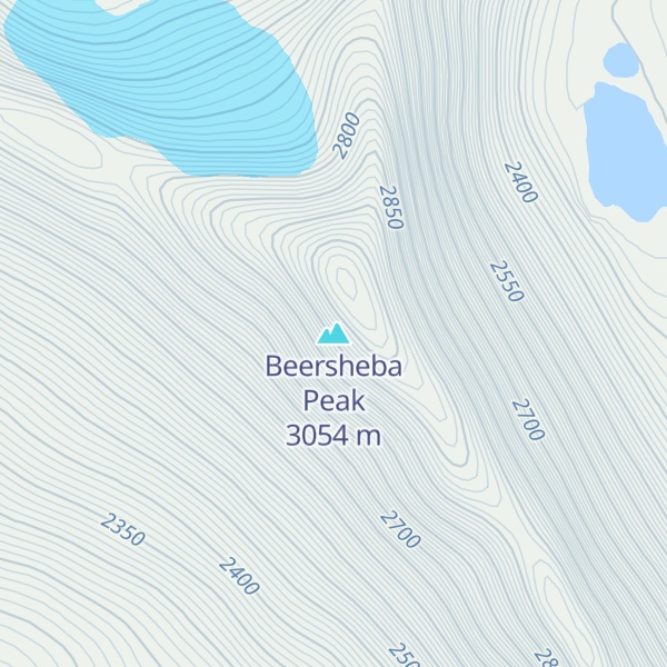 Map of Beersheba Peak