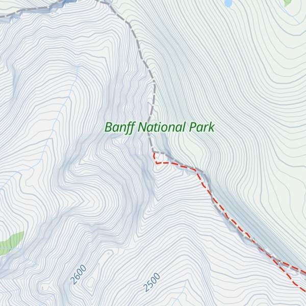 Map of Red Man Mountain
