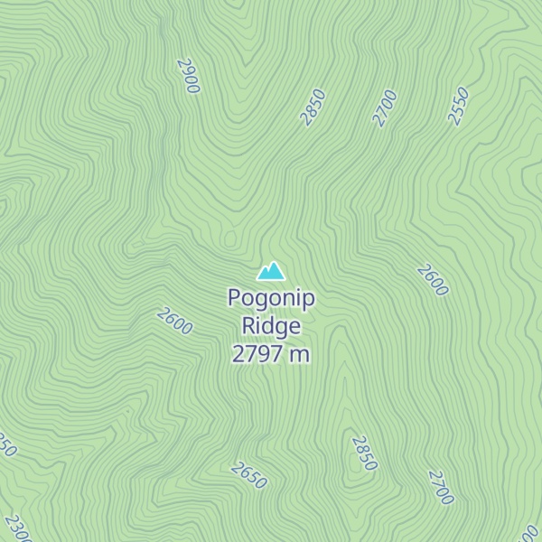 Map of Pogonip Ridge