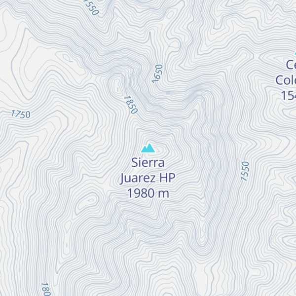 Map of Sierra Juarez HP