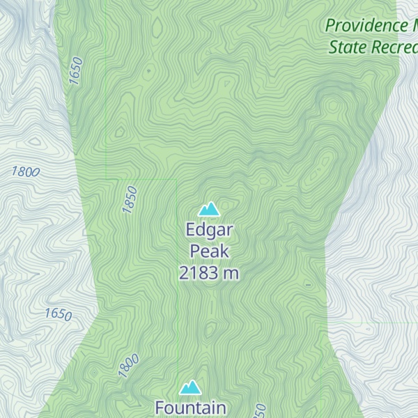Map of Edgar Peak