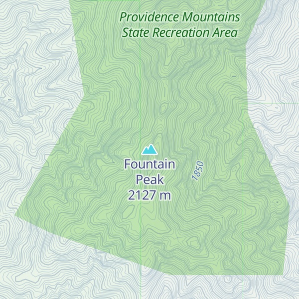 Map of Fountain Peak