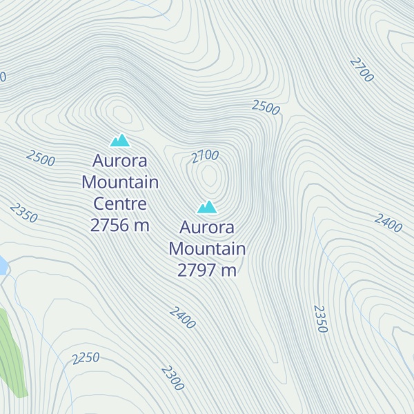 Map of Aurora Mountain
