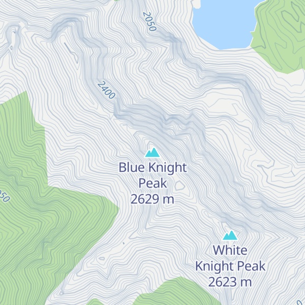 Map of Blue Knight Peak