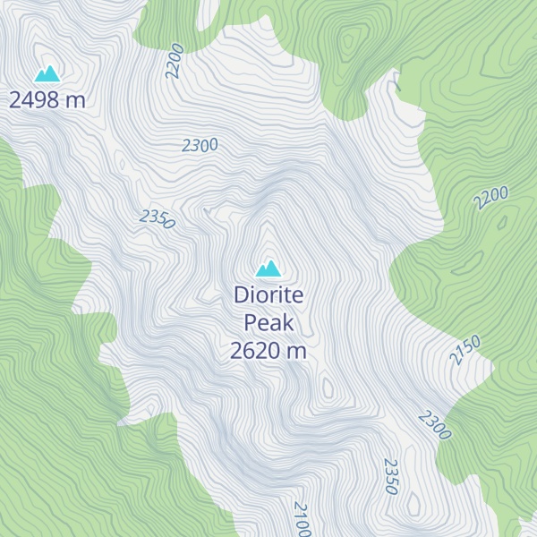 Map of Diorite Peak