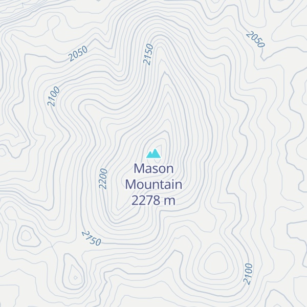 Map of Mason Mountain