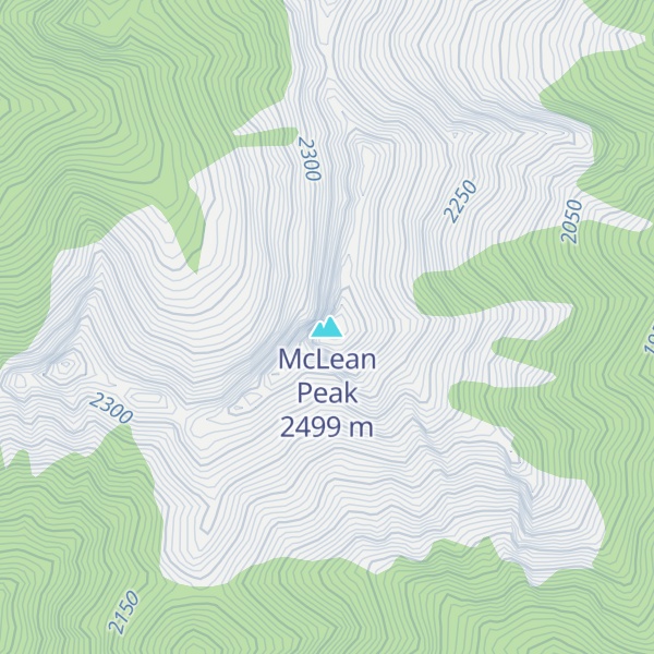 Map of McLean Peak