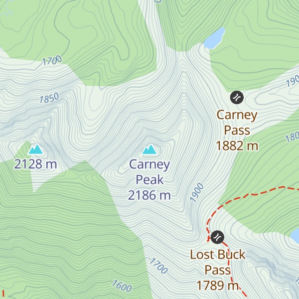 Map of Carney Peak