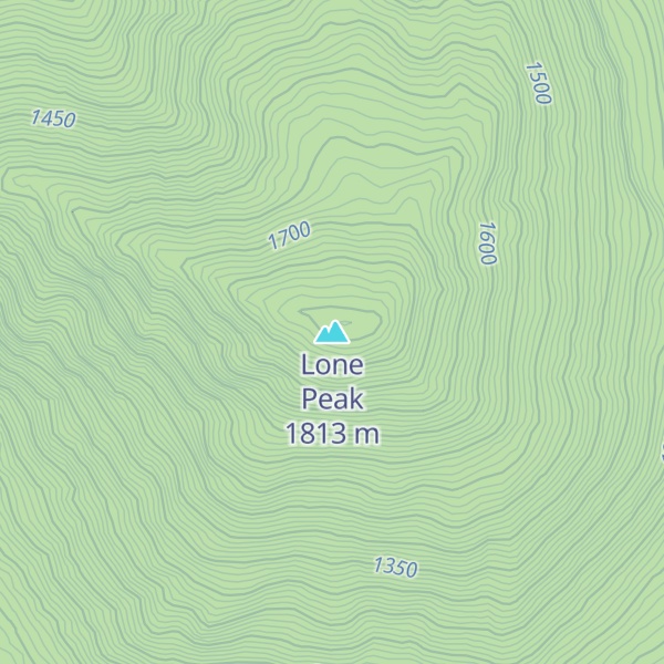Map of Lone Peak