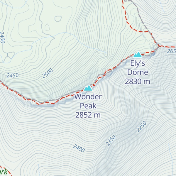 Map of Wonder Peak
