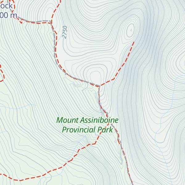 Map of Mount Cautley