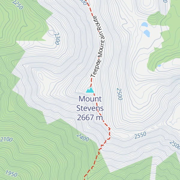 Map of Mount Stevens
