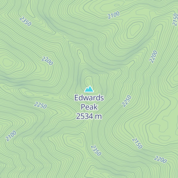 Map of Edwards Peak