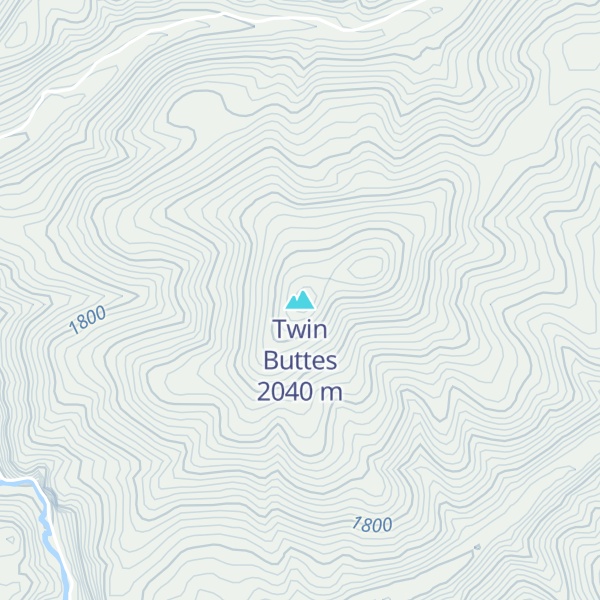 Map of Twin Buttes