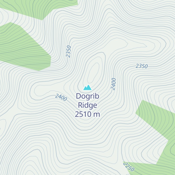 Map of Dogrib Ridge