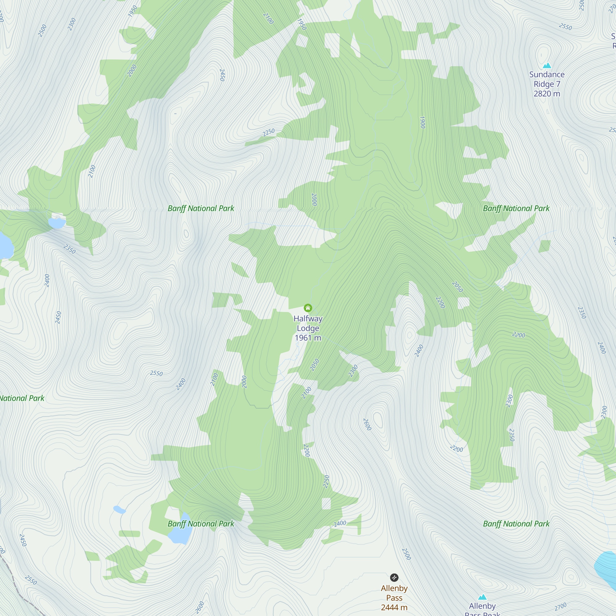 Halfway Lodge map